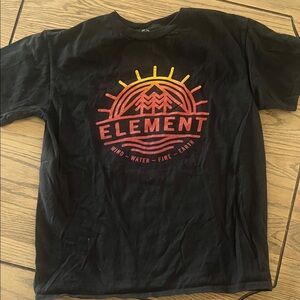 Kids Element Black Tee with Sunset Logo